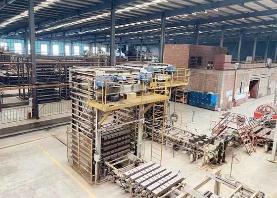 सुरंग भट्ठा स्वयंचलित उत्पादन लाइन, सुरंग ड्रायर और बड़ी क्षमताओं के साथ 800 टन/दिन के लिए क्ले खोखले ब्लॉक बनाने के लिए