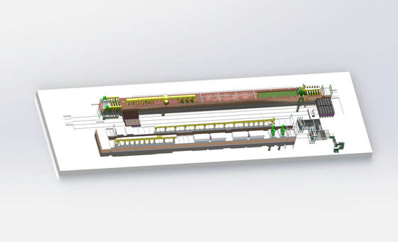100 से 1200 टन/दिन पूरी तरह से स्वचालित मिट्टी की ईंटों के उत्पादन लाइन के साथ सुरंग सुखानेवाला और मिट्टी की ईंटों के निर्माण के लिए सुरंग भट्ठी
