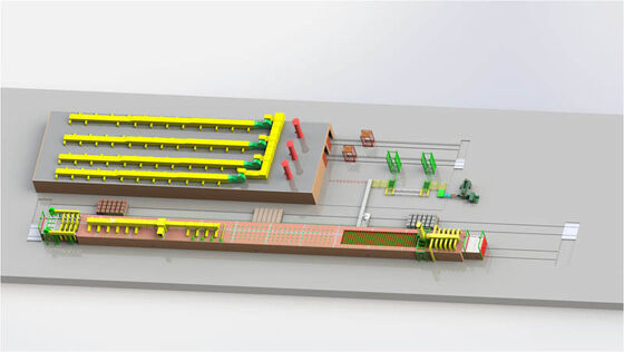 100 से 1200 टन/दिन पूरी तरह से स्वचालित मिट्टी की ईंटों के उत्पादन लाइन के साथ सुरंग सुखानेवाला और मिट्टी की ईंटों के निर्माण के लिए सुरंग भट्ठी