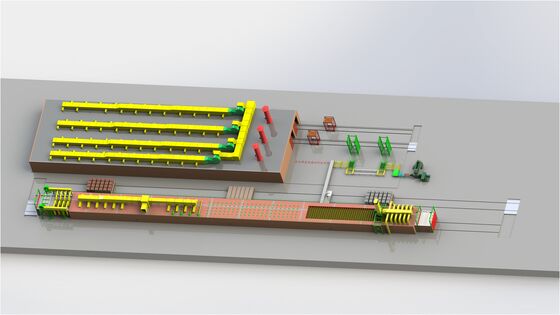 100 से 1200 टन/दिन पूरी तरह से स्वचालित मिट्टी की ईंटों के उत्पादन लाइन के साथ सुरंग सुखानेवाला और मिट्टी की ईंटों के निर्माण के लिए सुरंग भट्ठी