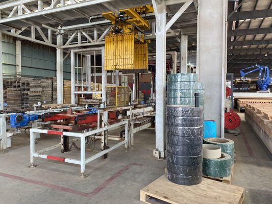 टोंगल ड्रायर, टोंगल भट्टी के साथ क्ले ब्रिक उत्पादन लाइन में जली हुई ईंटों के लिए स्वचालित अनलोडिंग और पैकेजिंग सिस्टम